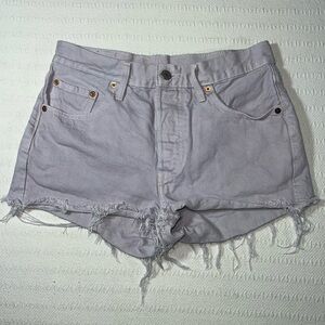 Levi’s 501 High Rise Cutoff Denim Shorts Womens 27 Button Festival Summer